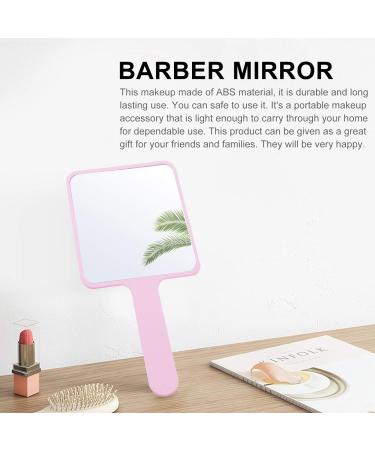 SOLUSTRE Square Hand Mirror - Pink | Handheld Cosmetic Mirror for Makeup, Salon & Hairdressing - Buy Online on GoSupps.com