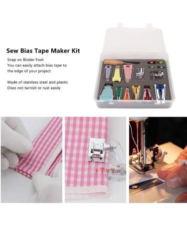 HEEPDD Bias Tape Makers Set - Fabric Sewing Quilting Binding Tools with Binder Foot and Accessories - Buy Online on GoSupps.com
