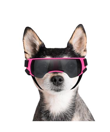 Petleso glasses for small dogs eye protection glasses wind protection glasses for small dogs UV protection dogs sunglasses for motorcycle/dog bike basket/convertible pink