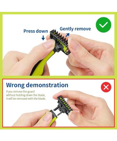YINKE Double-Sided Attachments for Philips One Blade & OneBlade Pro - 4 Combs of 1, 2, 3, and 5 mm - Maintain Your Stubble Length - 4Pcs - Buy Online on GoSupps.com