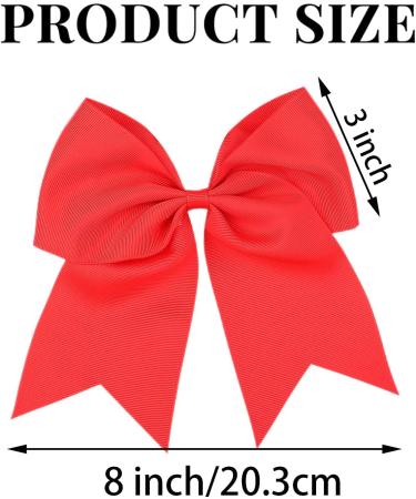2 Pieces 7 Inch Large Ribbon Bows Hair Clips School Girls Red Ribbon for Hair Ponytail Holders Hair Styling Accessories - Buy Online on GoSupps.com