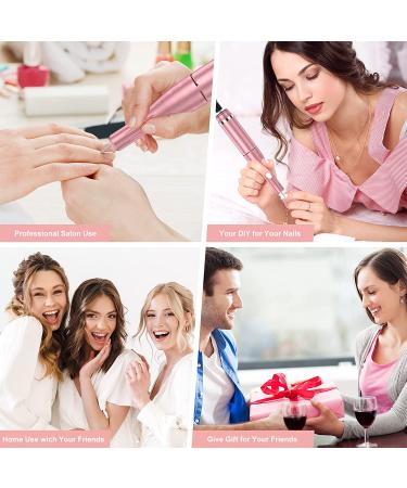 Rechargeable 35000 RPM Nail Drill Kit for Acrylic & Gel Nails - Rose Gold - Buy Online on GoSupps.com