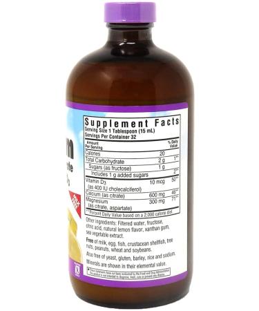 Bluebonnet Liquid Calcium Magnesium Citrate + D3 - Natural Lemon Flavor, 16 fl oz - Buy Online on GoSupps.com