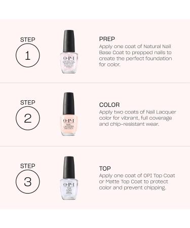 OPI Nail Lacquer | Opaque Light White & Gray Shimmer | Chip Resistant Vegan Nail Polish | Fast Drying & Streak Free | Perfect for Happy Anniversary - Buy Online on GoSupps.com