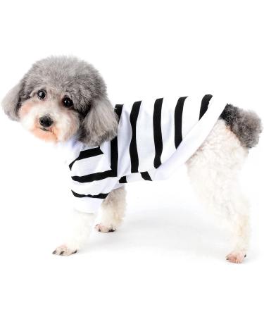 Zweitea Summer T-Shirt for Small Dogs - Striped Heart Sweatshirt Soft Cotton Puppy Clothes | Chihuahua Clothing M - Buy Online on GoSupps.com