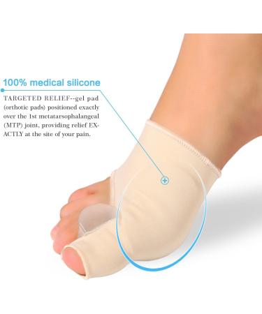 Toe Spreader Hallux Valgus Socks | Bunion Corrector & Toe Separator with Gel Pad Protection - Buy Online on GoSupps.com