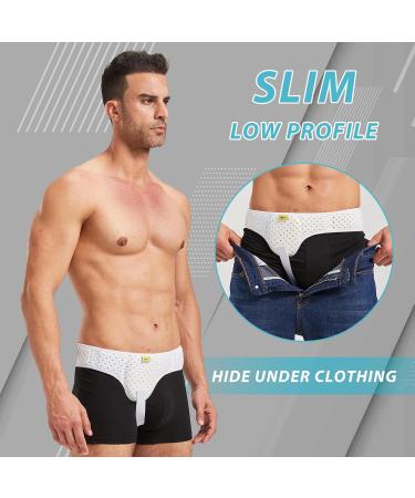 TENB Hernia Belt for Men Hernia Support Truss Inguinal or Sports Hernia Adjustable Waist Strap with Removable Compression Pads Breathable Material (White Large) Large White - Buy Online on GoSupps.com