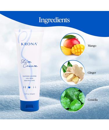 KRONA B Flat Belly Firming Cream - Skin Tightening & Cellulite Cream for Stomach, Thighs & Butt - Moisturizing Lotion with Natural Ingredients - 5.6 oz - Buy Online on GoSupps.com