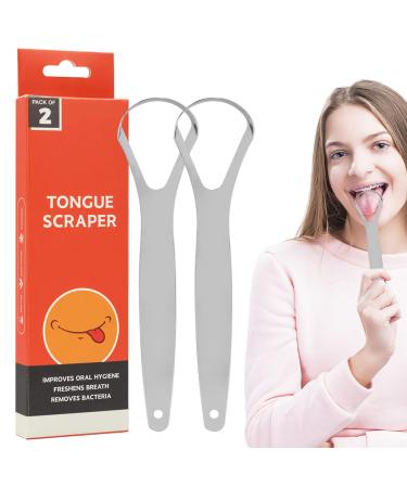 Tongue scraping for adults tongue scraps made of stainless steel |Portable tongue scrub made of metal-mouth scraper travel tongue scraper to reduce bad breath wobblo 1