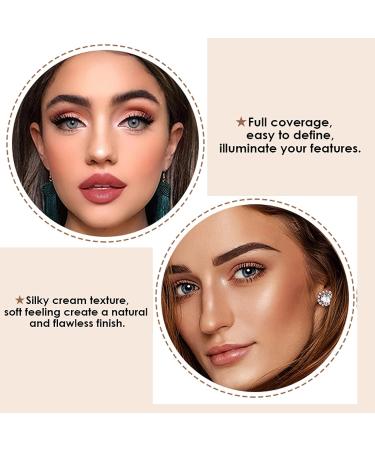 Contour Stick 2-in-1 Highlighter & Bronzer | Waterproof Face & Body Makeup (Ivory + Dark Brown) - Buy Online on GoSupps.com