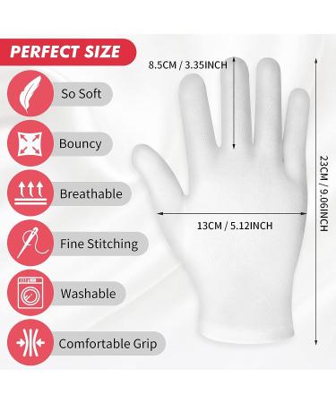 Sibba 2 Pairs Moisturizing Gloves - White Cotton for Overnight Bedtime, Heal Eczema, Repairs Rough & Cracked Hands - Hand Spa Treatment Gloves - Buy Online on GoSupps.com