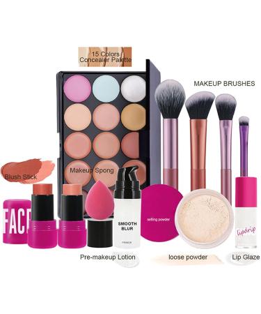 Face makeup for women makeup for women makeup brushes eye shadow foundation makeup long lasting loose powder red for women - Buy Online on GoSupps.com