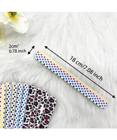 10PCS Professional Double-Sided Emery Boards Nail Files Set for Natural and Artificial Nails - Ideal for Gel Polished Removal, Thick Toenails, and Manicure Treatments - Random Styles - Women and Girls - Buy Online on GoSupps.com