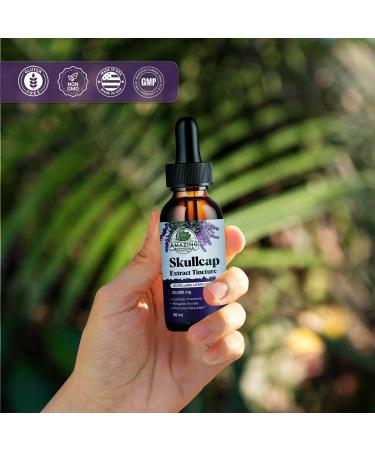 Amazing Botanicals Skullcap 10X Extract Tincture 30,000 mg - 30ml/1oz - High Potency Herbal Liquid Supplement for Relaxation and Wellness - Buy Online on GoSupps.com