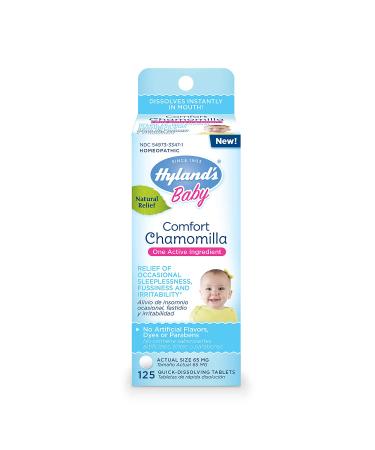 Hyland's Baby Comfort Chamomilla, Natural Relief of Occasional Sleeplessness, Irritability, and Fussiness, 125 Count