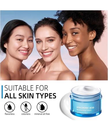 Shantou Ouhoe Moisturizing Hyaluronic Acid Gel Cream deep hydration caring and soothing for radiant skin light nongreasy suitable for daily use provides freshness and resilience - Buy Online on GoSupps.com