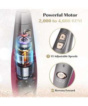 Beautural Electric Manicure Pedicure Set | Professional Nail Miller with 10 Attachments & LED Light - Gray | Ultimate Nail Care for Hands & Feet - Buy Online on GoSupps.com