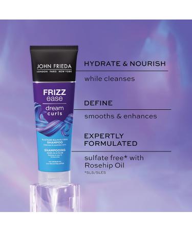 John Frieda Frizz Ease Dream Curls SLS/SLES Sulfate Free Nourishing Shampoo for Defined Curly Hair (250 mL) - Buy Online on GoSupps.com