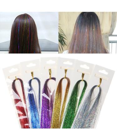 GROOMY Tinsel Hair Extensions - 92cm Synthetic Glitter Flare Accessories for Stunning Hair Styles | Shop Internationally - Buy Online on GoSupps.com