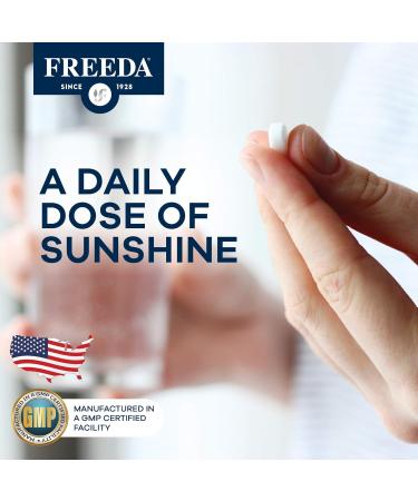 FREEDA Vitamin D3-3000 IU - Pure High Potency Kosher Supplement Tablets - Bone and Muscle Health Calcium Absorption Immune Support for Men and Women* - 100 Tiny Tablets 100 count - Buy Online on GoSupps.com