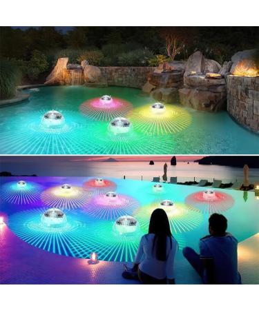 Yangun Solar Floating Pool Lights - 2 Pack LED Waterproof Underwater Lighting with 7 Color Change for Pool & Garden Decoration - Buy Online on GoSupps.com