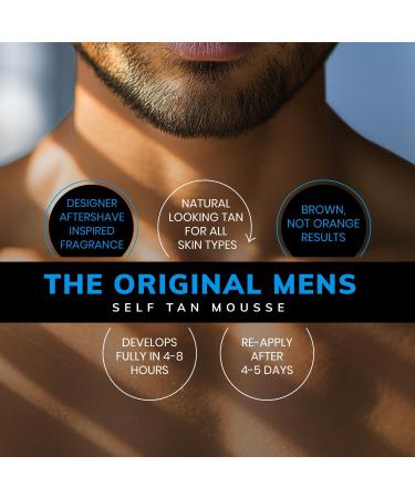 Fake Tan For Men | Easy To Apply Foam & Instant Results | Medium Shade Credence Aftershave Fragrance | Zero Biscuit Smell | Suitable for All Skin Tones | Mens Self Tanner Bronzer Lotion - Buy Online on GoSupps.com