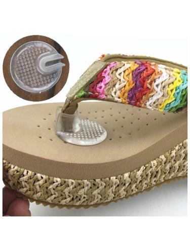 Elandy Silicone Thong Sandal Toe Protectors-Silipos Sandal Flip-Flop Gel Toe Guards Cushions Thong Protectors Set of 5 Pair