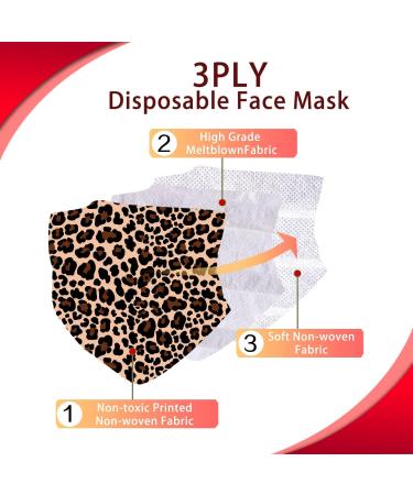 KONSOM Disposable Face Mask Printed Colorful Face Mask Individually Packed 50PCS - Buy Online on GoSupps.com