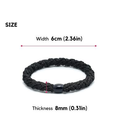 18 Pcs HBY Hair Ties for Women Girls - No Damage Ponytail Holders for Thick Hair - Black - Buy Online on GoSupps.com