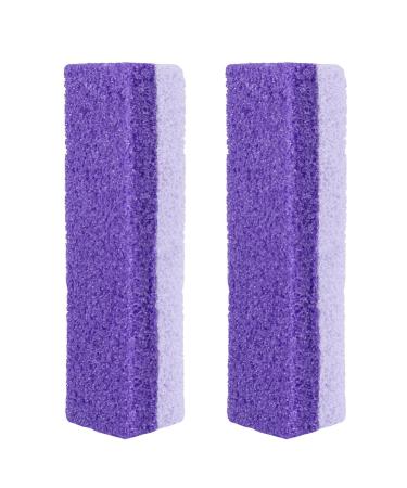SUPVOX 2 x Foot Stone Exfoliating Tool Pumice Stone Callus Remover Scrubber Skin Cleaner (Purple)