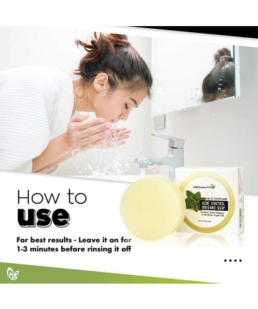 Aromavita Facial Acne Control Soap with Oregano & Argan Oil - Natural Face Wash for Clear Skin - Buy Online on GoSupps.com