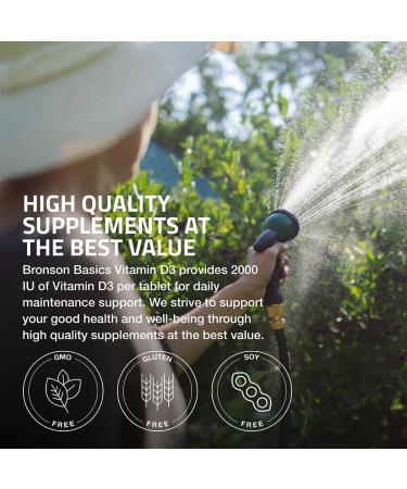 Bronson Vitamin D3 2000 IU (50mcg) Non-GMO, 360 Tablets - Buy Online on GoSupps.com