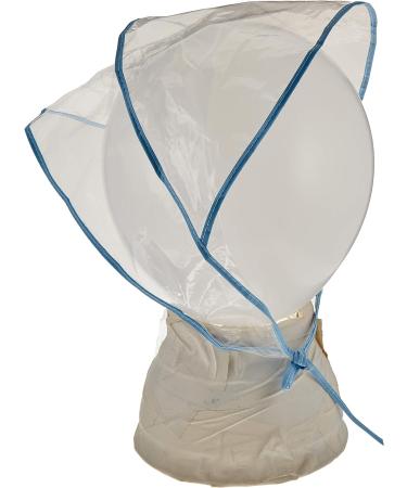 Juvale 12-Pack Clear Waterproof Rain Bonnet Hat with Visor - Transparent Blue Trim - Buy Online on GoSupps.com