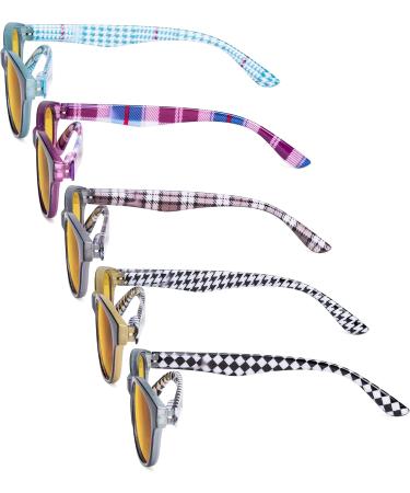 Eyekepper 5 Pack Cat Eye Blue Light Blocking Reading Glasses - Amber Tinted +0.00 - Stylish & Comfortable | Protect Your Eyes Online - Buy Online on GoSupps.com