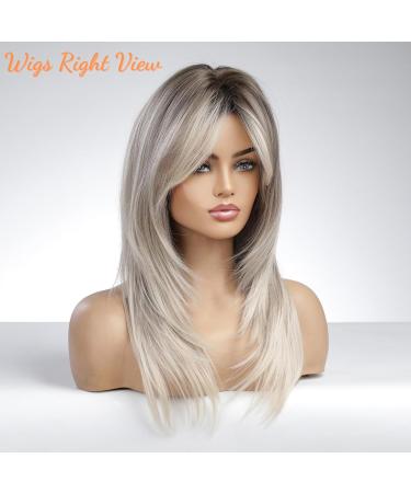 Buy Honybia Long Blond Brown Wig | Medium Length Smooth Synthetic Heat-Resistant Wig for Women | Perfect for Cosplay Carnival & Theme Parties - Buy Online on GoSupps.com