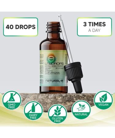 Two bottles bundle of UTI E Drops. UTI E-Drops All Natural Treatment for Urinary Tract Infection. Also offered as single bottle. - Buy Online on GoSupps.com