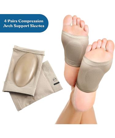 Foot Care Plantar Fasciitis Arch Support Sleeves - Pain Relief & Muscle Relaxation - Soft Neoprene Cushions - Unisex Orthopedic Pads - Free Size (1 Pair - Buy Online on GoSupps.com
