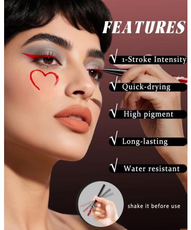  Lestpola Matte light blue liquid eyeliner - Highly pigmented - Colorful - Waterproof - Long-lasting - Quick-drying - Multifunctional liquid eyeliner - Colorful eye makeup for cosplay - Buy Online on GoSupps.com