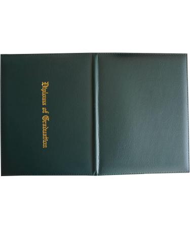 Grad Days Certificate Cover Imprinted Diploma of Graduation Faux-Leather Diploma Holder 8.5 x 11 - Green - Buy Online on GoSupps.com
