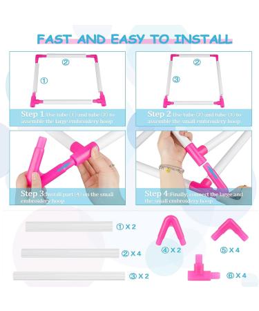 Lzttyee Universal Embroidery Clip Frame for Cross Stitch Hoop Sewing Stand - Tools for Quilting, Needlepoint, Silk-Painting - Buy Online on GoSupps.com
