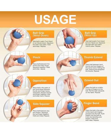 ZJchao 5pcs Hand Exercise Balls Round Squeeze Balls Resistance Ball for Hand Finger Grip Strengthening and Arthritis Stress Relief - Buy Online on GoSupps.com