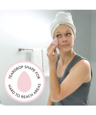 S&T INC. Face Scrubber Exfoliator | Reusable Makeup Remover Pads | Blue & Pink Facial Sponges | 2-Pack for Effective Face Wash - Buy Online on GoSupps.com