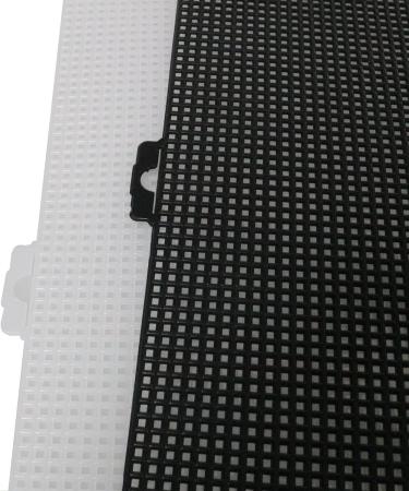 2pcs Cuttable Plastic Mesh Canvas for Embroidery & Crafting | 10.2 x 13.2 inch Black & White | Ideal for Knitting & Crochet Projects - Buy Online on GoSupps.com