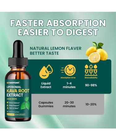 Liposomal Kava Kava Drops for Calming & Relaxation Kava Root Extract Supplement with GABA, Ashwagandha & Magnesium - Support Mood & Better Sleep, Fast-Absorbing Vegan Kava Liquid Drops Lemon 2 Fl Oz Lemon 2 Fl Oz (Pack of  - Buy Online on GoSupps.com