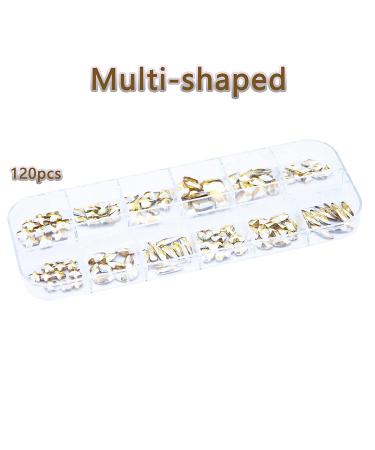 2120Pcs Champagne Gold Crystal Nail Rhinestones | Flatback Glass Gems for DIY Crafts | Nail & Jewelry Decorations - Buy Online on GoSupps.com