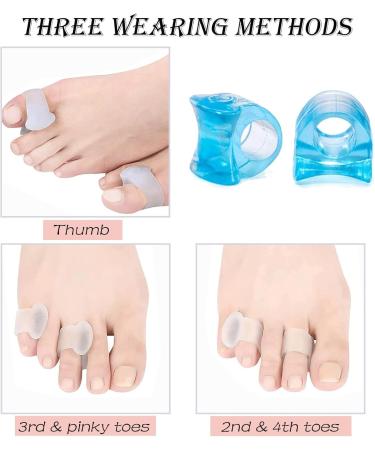 10 Pieces Silicone Toe Spreader - Gel Separator for Overlapping & Hammer Toes Pain Relief - Unisex Solution for Comfort - Buy Online on GoSupps.com