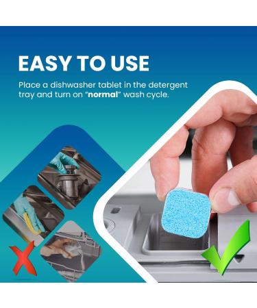 Maravello Dishwasher Cleaner & Deodorizer Tablets - Remove Limescale, Grease & Odor - 28 Count Pack for 12 Months - Grapefruit Scent - Septic Tank Safe - Buy Online on GoSupps.com