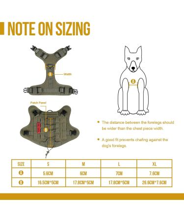OneTigris Fire Watcher 2.0 Molle Dog Harness with Handle & Metal Buckle - L Green | International Shipping Available - Buy Online on GoSupps.com