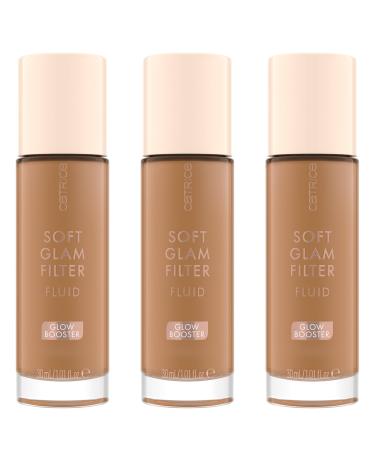 Catrice soft glam filter fluid base No. 065 nude nourishing natural shiny radiant vegan oil -free without perfume without alcohol 3x30ml) 065 TAN 30 ml (3 -pack)