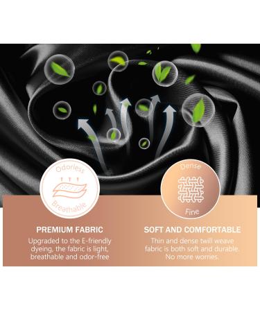 Mikimini Black Shower Hoods 2-Pack | Double-Layer Waterproof Bathing Hair Cap | Soft & Comfortable PEVA | Cute Stretchy Medium Size Black & Orange - Buy Online on GoSupps.com